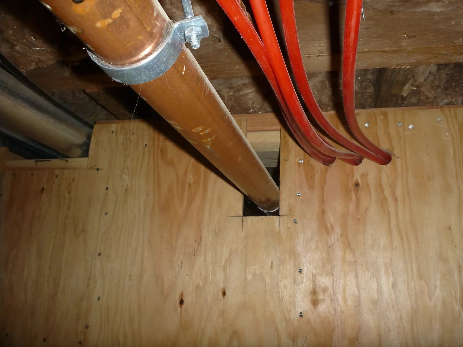 Water supply piping examined during a plumbing investigation